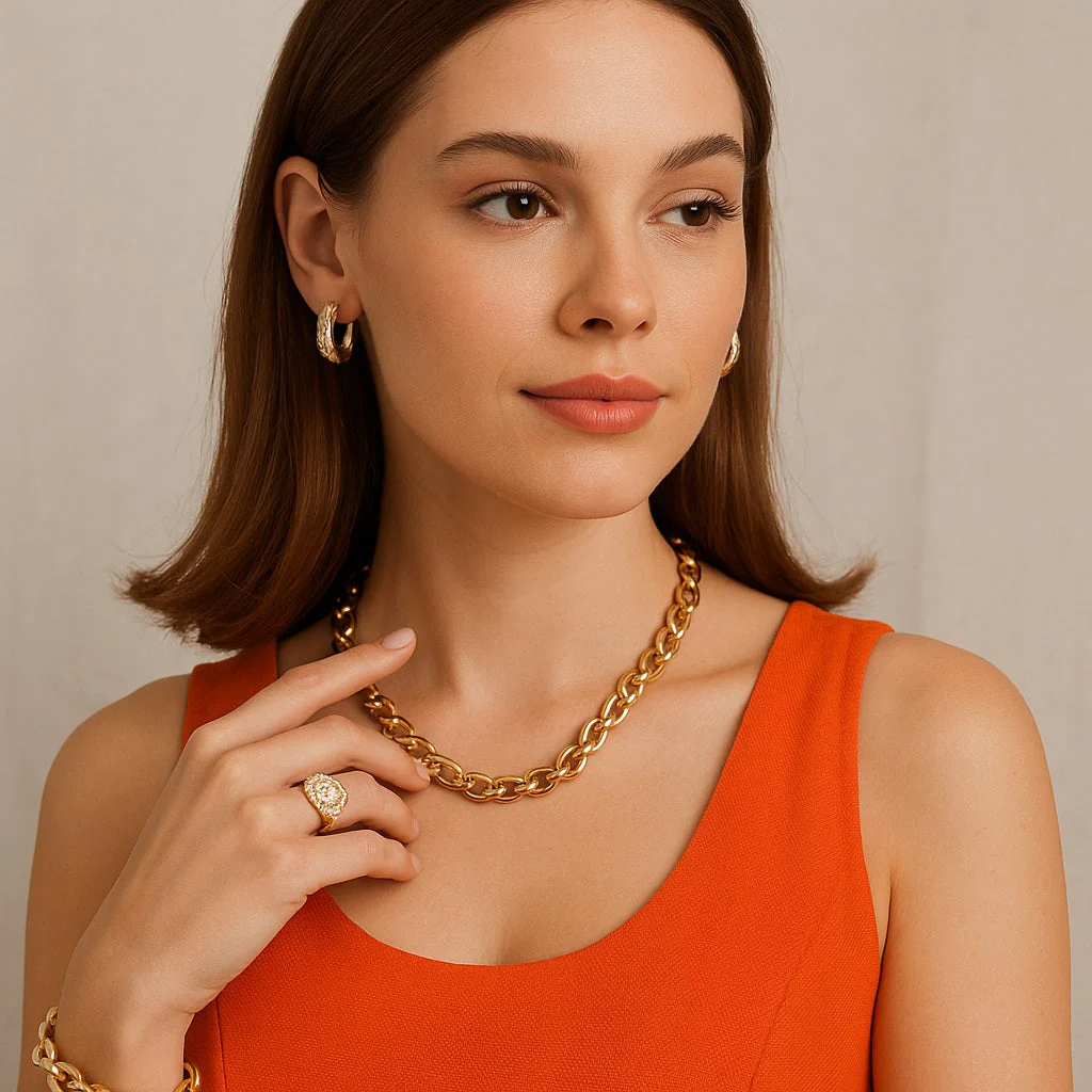 Jewelry Tips: Bold or Minimal with Your Orange Prom Dress
