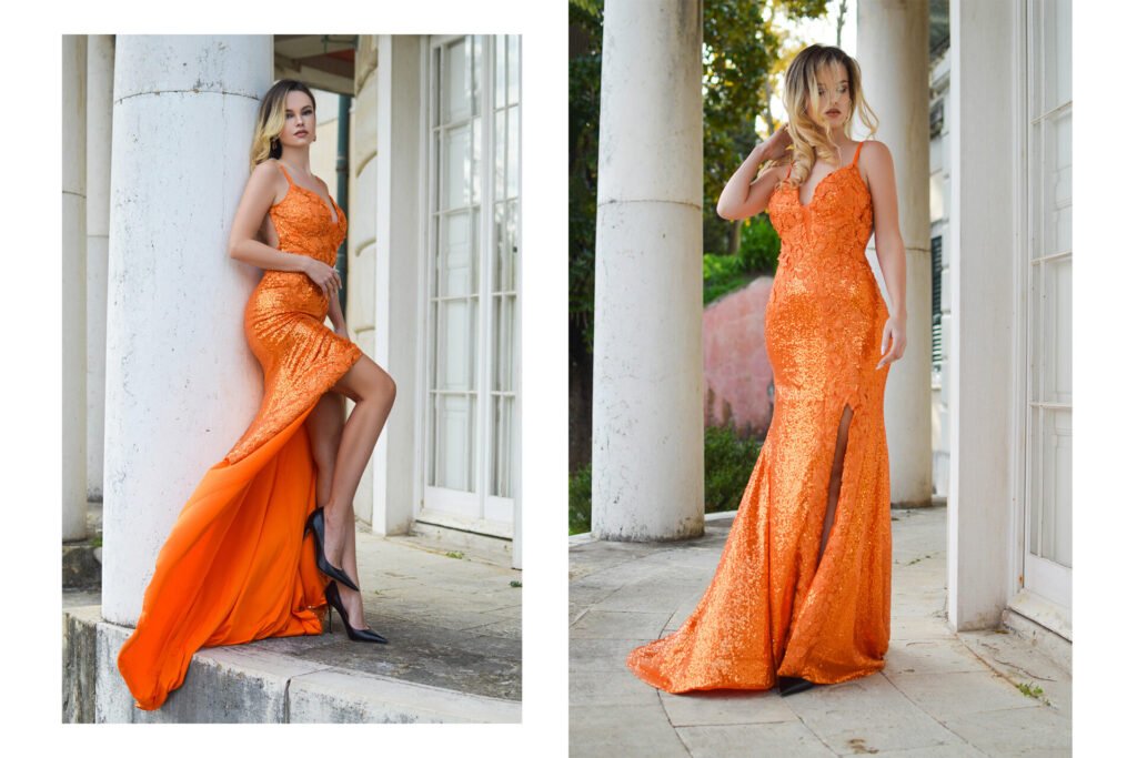 Top Fabrics for Orange Prom Dresses